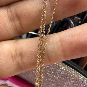 14k dainty rose gold chain